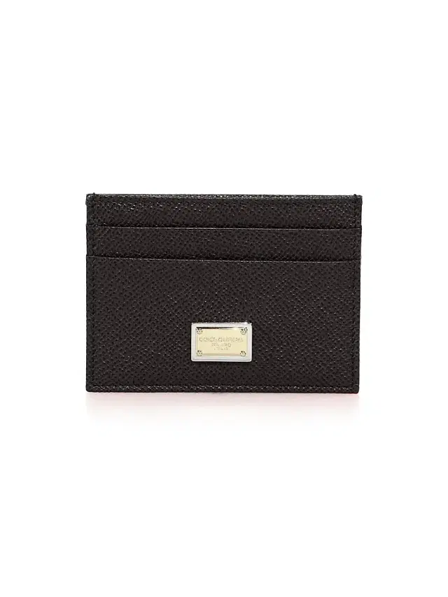 Women's Leather Card Holder - Black