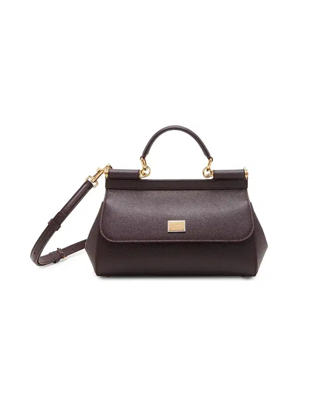 Dolce & Gabbana Women's Sicily Leather Top Handle Bag - Mosto