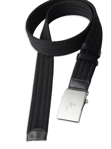Prada Men's Fabric Belt - Black - Size 40 | Thumbnail 2