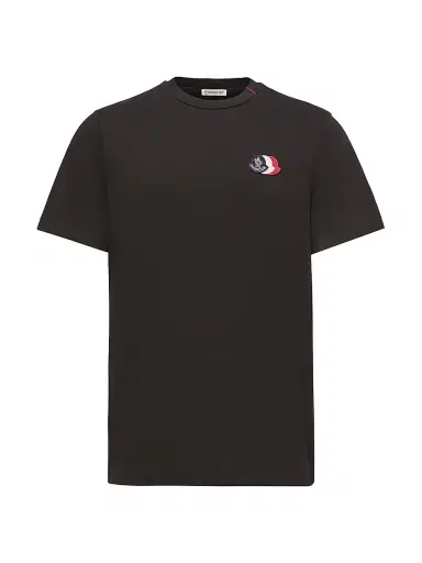 Moncler Men's Crewneck T-Shirt in Cotton - Black - Size XXL | Thumbnail 1 Moncler Men's Crewneck T-Shirt in Cotton - Black - Size XXL | Thumbnail 1