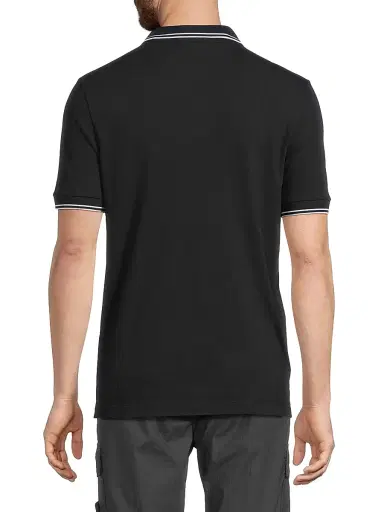 Stone Island Men's Stretch-Cotton Polo Shirt - Black | Thumbnail 5 Stone Island Men's Stretch-Cotton Polo Shirt - Black | Thumbnail 5