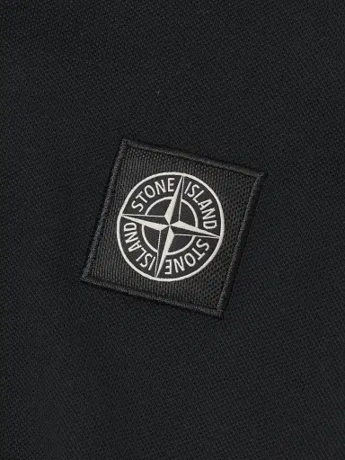 Stone Island Men's Stretch-Cotton Polo Shirt - Black | Thumbnail 6 Stone Island Men's Stretch-Cotton Polo Shirt - Black | Thumbnail 6