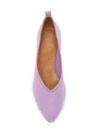 Versace Women's 65MM Denim Pumps - Lilac Arch Palladium - Size 11 | Thumbnail 4 Versace Women's 65MM Denim Pumps - Lilac Arch Palladium - Size 11 | Thumbnail 4