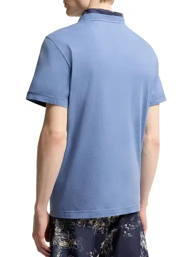 Moncler Men's Crewneck T-Shirt in Cotton - Light Blue - Size Large | Thumbnail 3