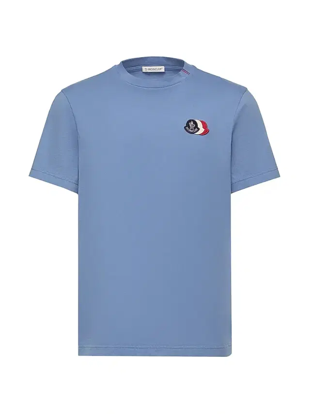 Moncler Men's Crewneck T-Shirt in Cotton - Light Blue