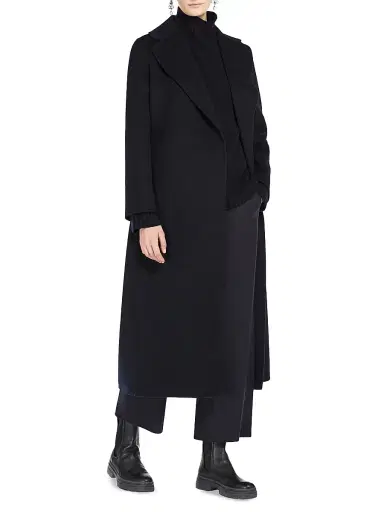 Max Mara Women's Poldo Wool Belted Wrap Coat - Ultramarine - Size 14 | Thumbnail 3 Max Mara Women's Poldo Wool Belted Wrap Coat - Ultramarine - Size 14 | Thumbnail 3