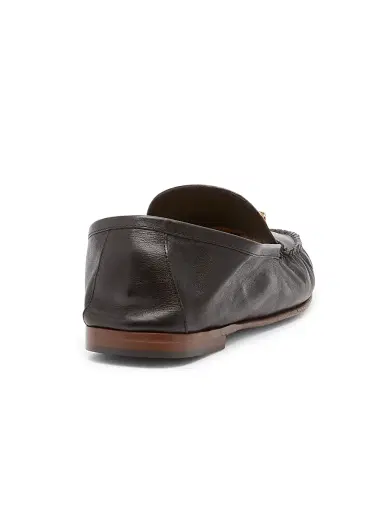 Versace Men's Medusa Leather Penny Loafers - Black Gold - Size 13 | Thumbnail 3
