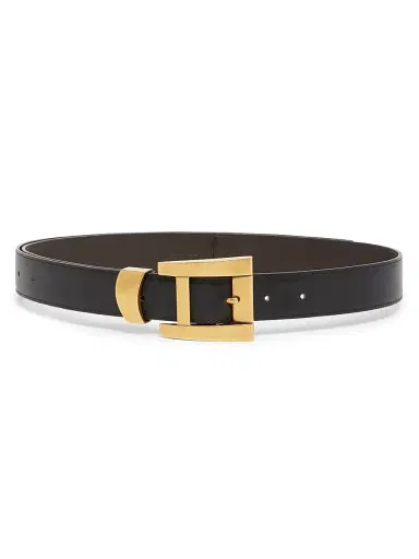 Versace Women's Leather Belt - Black Gold | Thumbnail 1