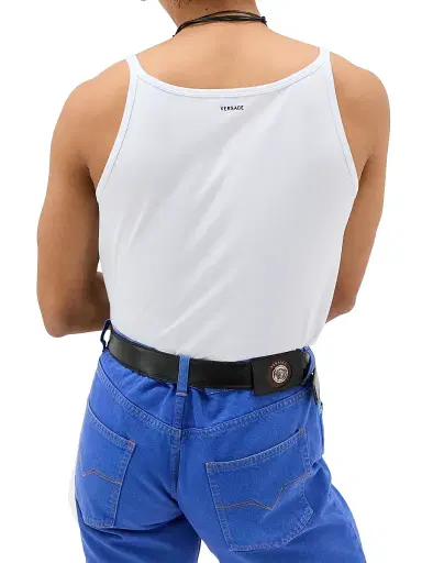 Versace Men's Cotton Jersey Tank - Optical White - Size XL | Thumbnail 3 Versace Men's Cotton Jersey Tank - Optical White - Size XL | Thumbnail 3