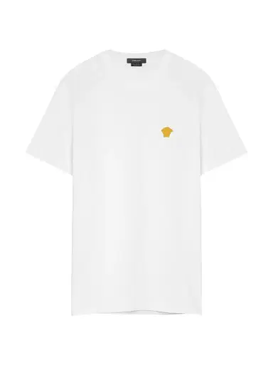 Versace Men's Medusa Pop Embroidered T-Shirt | Thumbnail 1 Versace Men's Medusa Pop Embroidered T-Shirt | Thumbnail 1