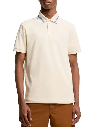Moncler Men's Polo Shirt in Cotton Piquet - White | Thumbnail 2