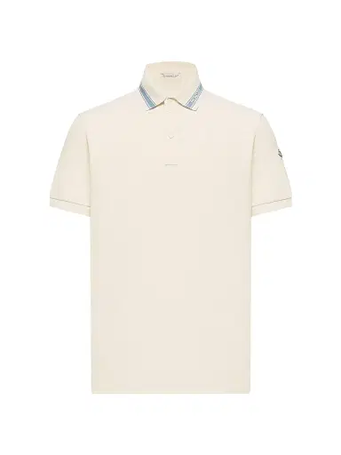 Moncler Men's Polo Shirt in Cotton Piquet - White | Thumbnail 1