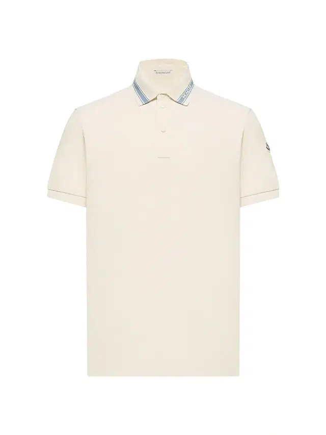 Moncler Men's Polo Shirt in Cotton Piquet - White