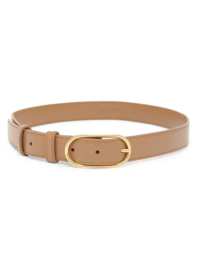 Dolce & Gabbana Women's Italian Tailoring DG Leather Belt - Light Brown