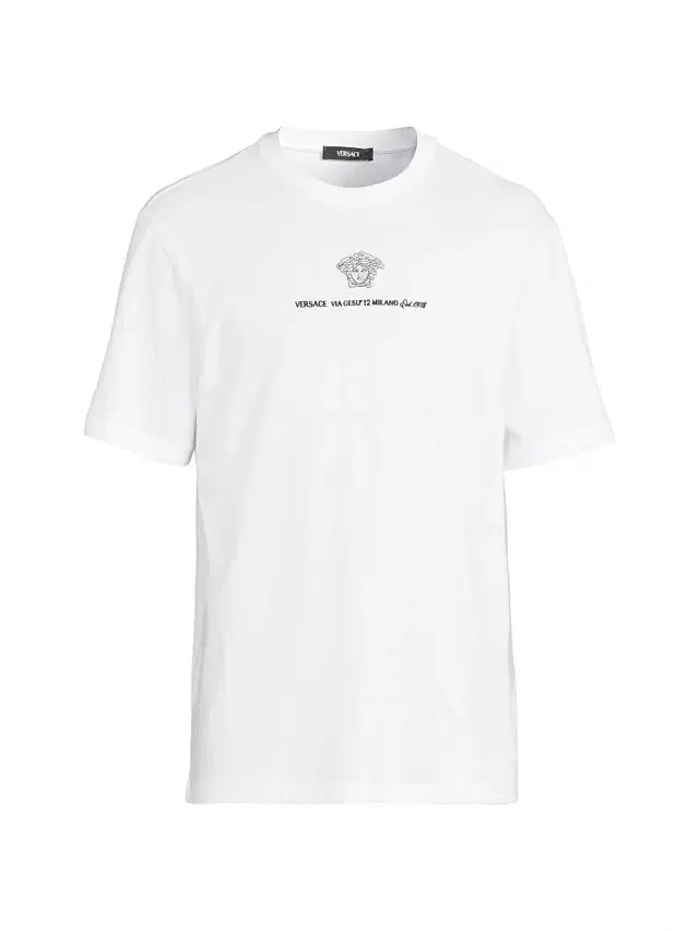 Men's Medusa Embroidered Crewneck T-Shirt - Optical White Men's Medusa Embroidered Crewneck T-Shirt - Optical White