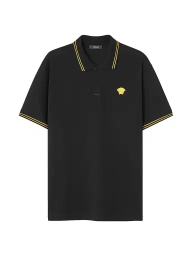 Versace Men's Medusa Pop Piqué Polo - Black - Size XL | Thumbnail 1