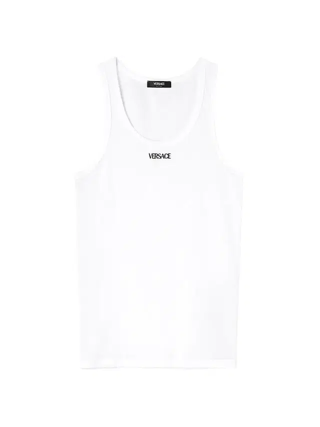 Versace Men's Logo Cotton-Blend Tank - Optical White