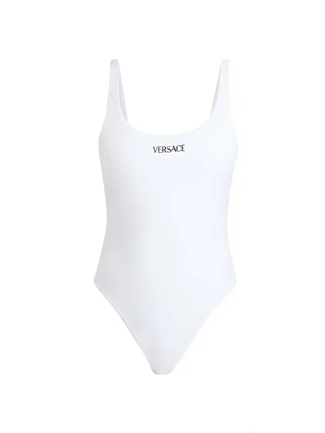 Women's Stamped Logo One-Piece Swimsuit - White