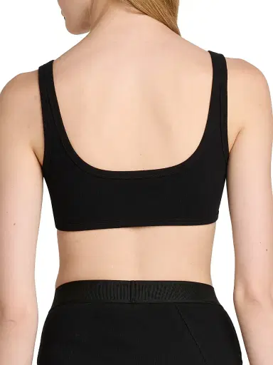 Versace Women's Logo Cotton Rib Sports Bra | Thumbnail 5 Versace Women's Logo Cotton Rib Sports Bra | Thumbnail 5