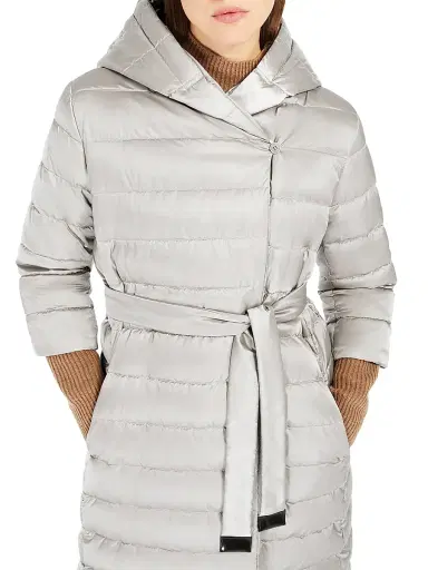 Max Mara Women's Reversible Down Jacket in Water Repellent Satin - Ivory - Size 10 | Thumbnail 5 Max Mara Women's Reversible Down Jacket in Water Repellent Satin - Ivory - Size 10 | Thumbnail 5
