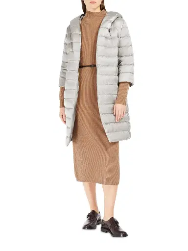 Max Mara Women's Reversible Down Jacket in Water Repellent Satin - Ivory - Size 10 | Thumbnail 7 Max Mara Women's Reversible Down Jacket in Water Repellent Satin - Ivory - Size 10 | Thumbnail 7