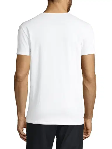 Versace Men's 2-Pack Topeka Bi-Stretch Cotton T-Shirt - Optic White | Thumbnail 3 Versace Men's 2-Pack Topeka Bi-Stretch Cotton T-Shirt - Optic White | Thumbnail 3
