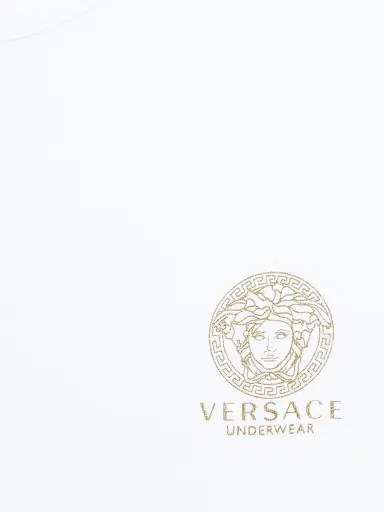Versace Men's 2-Pack Topeka Bi-Stretch Cotton T-Shirt - Optic White | Thumbnail 4 Versace Men's 2-Pack Topeka Bi-Stretch Cotton T-Shirt - Optic White | Thumbnail 4