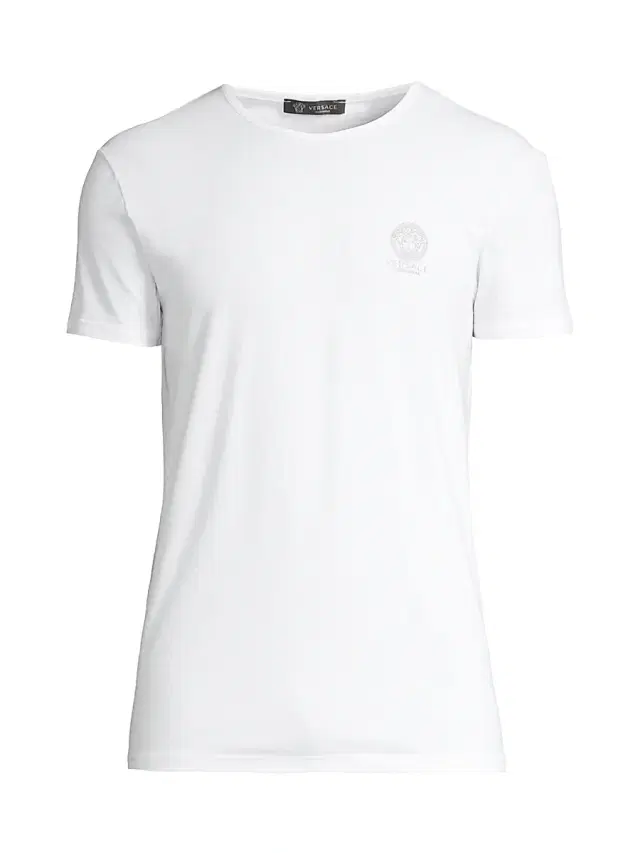 Versace Men's 2-Pack Topeka Bi-Stretch Cotton T-Shirt - Optic White