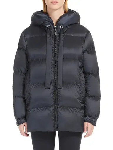 Max Mara Women's Down Jacket in Water Repellent Canvas - Midnightblue - Size 6 | Thumbnail 2