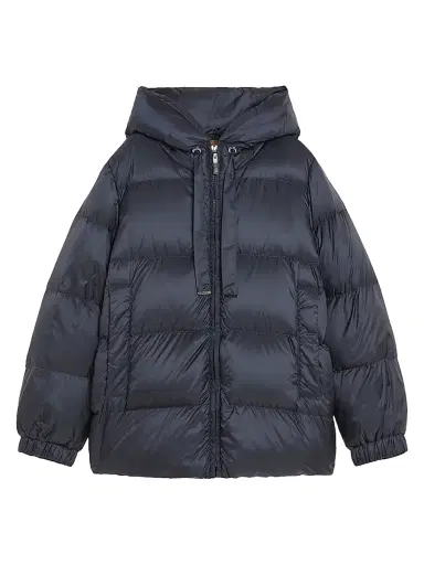 Max Mara Women's Down Jacket in Water Repellent Canvas - Midnightblue - Size 6 | Thumbnail 1