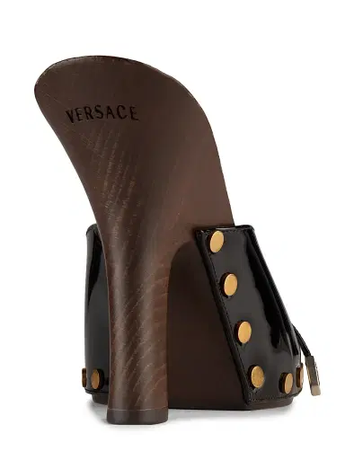 Versace Women's 105MM Studded Leather Clogs | Thumbnail 3 Versace Women's 105MM Studded Leather Clogs | Thumbnail 3