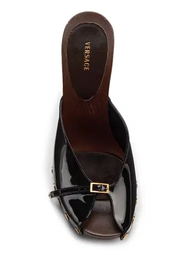 Versace Women's 105MM Studded Leather Clogs | Thumbnail 4 Versace Women's 105MM Studded Leather Clogs | Thumbnail 4