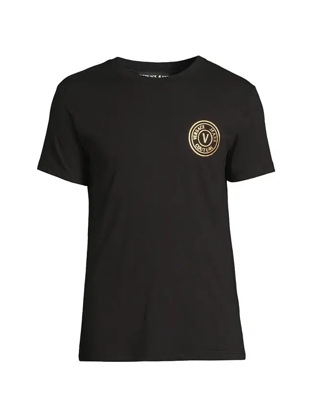 Versace Jeans Couture Men's Logo Cotton T-Shirt - Black Gold
