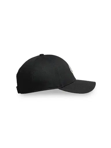 Moncler Men's Baseball Hat in Cotton Gabardine - Black | Thumbnail 2