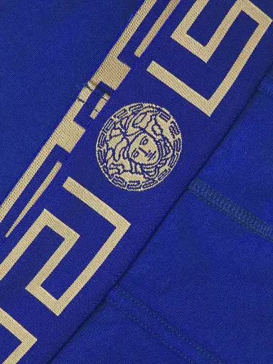 Versace Men's Greca Waistband Jersey Trunks - Bluette Gold - Size XL | Thumbnail 5 Versace Men's Greca Waistband Jersey Trunks - Bluette Gold - Size XL | Thumbnail 5