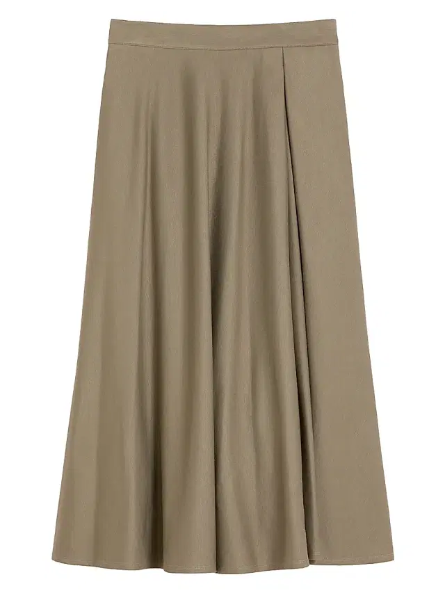 MM Max Mara Women's Flared Milano Knit Jersey Skirt - Horn Grey Green