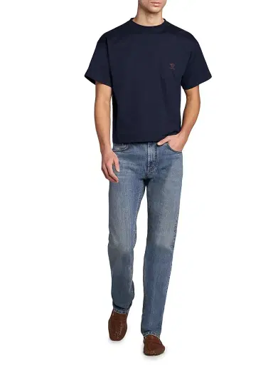 Versace Men's Medusa Pocket Crewneck T-Shirt - Optical White - Size XL | Thumbnail 2
