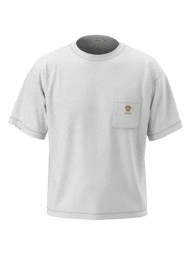 Versace Men's Medusa Pocket Crewneck T-Shirt - Optical White - Size XL | Thumbnail 1