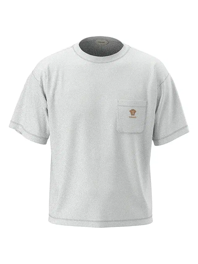 Versace Men's Medusa Pocket Crewneck T-Shirt - Optical White