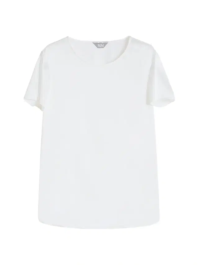 MM Max Mara Women's Silk Satin T-Shirt - White