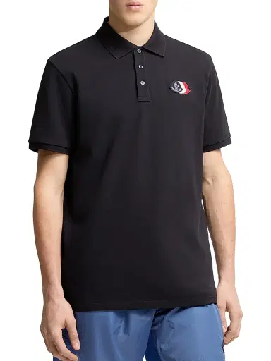 Moncler Men's Polo Shirt in Cotton Piquet - Dark Blue - Size XXXL | Thumbnail 2