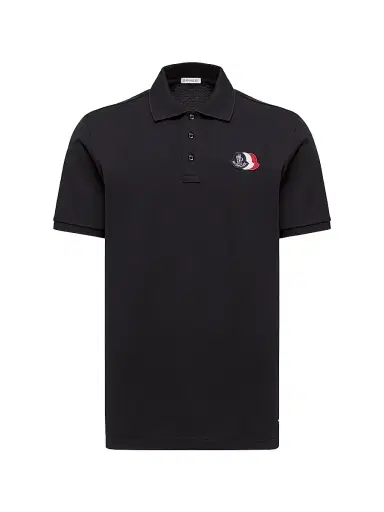 Moncler Men's Polo Shirt in Cotton Piquet - Dark Blue - Size XXXL | Thumbnail 1