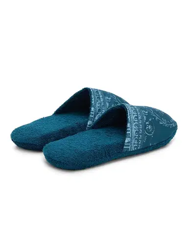 Versace Men's I Heart Baroque Cotton Terry Slippers | Thumbnail 3 Versace Men's I Heart Baroque Cotton Terry Slippers | Thumbnail 3