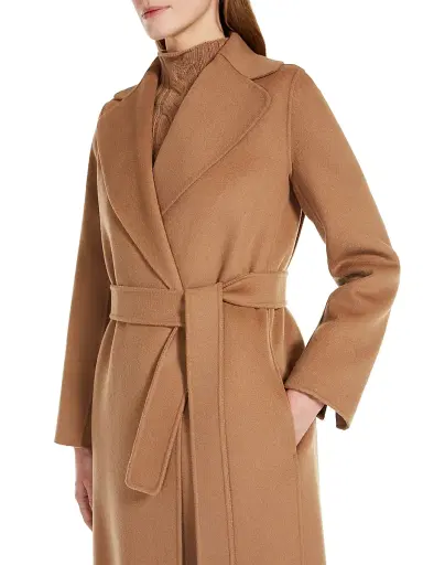 Max Mara Women's Poldo Wool Belted Wrap Coat - Camel - Size 16 | Thumbnail 5 Max Mara Women's Poldo Wool Belted Wrap Coat - Camel - Size 16 | Thumbnail 5
