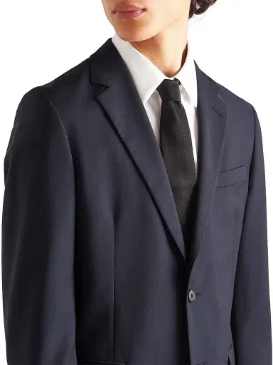 Prada Men's Single Breasted Wool and Mohair Suit - Blue - Size 38 | Thumbnail 3