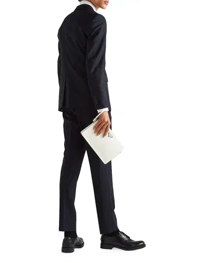 Prada Men's Single Breasted Wool and Mohair Suit - Blue - Size 38 | Thumbnail 5