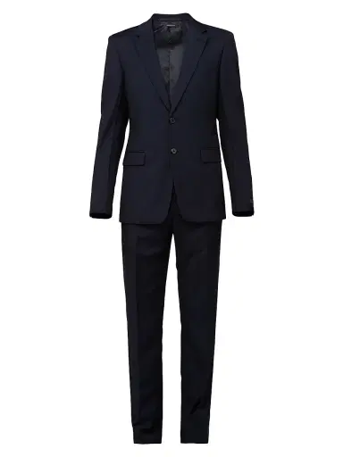 Prada Men's Single Breasted Wool and Mohair Suit - Blue - Size 38 | Thumbnail 1