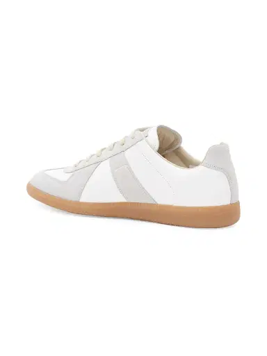 Maison Margiela Men's Replica Leather & Suede Sneakers - Off White | Thumbnail 3