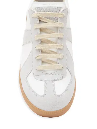 Maison Margiela Men's Replica Leather & Suede Sneakers - Off White | Thumbnail 5