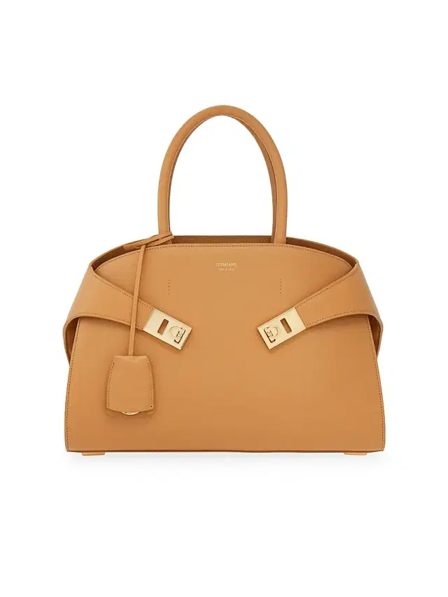 FERRAGAMO Women's Hug  Top Handle Bag - Light Camel